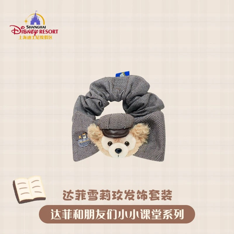 スクール ダッフィー&シェリーメイ ヘアビン&ヘアゴムセット| 上海ディズニー🇨🇳