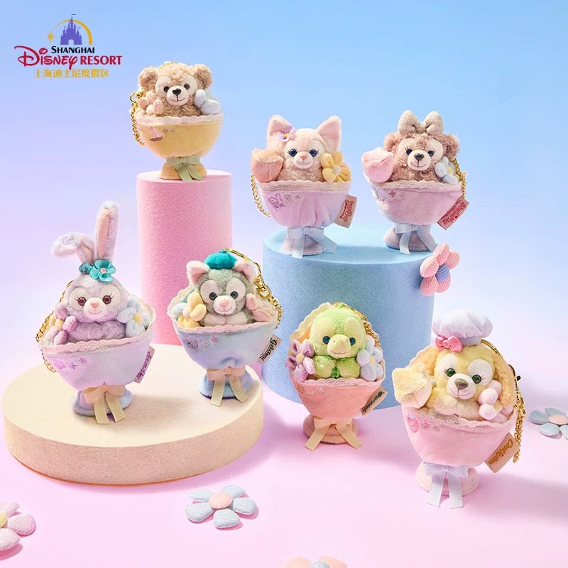 ダッフィー ミニ花束 ぬいぐるみキーチェーン|上海ディズニー