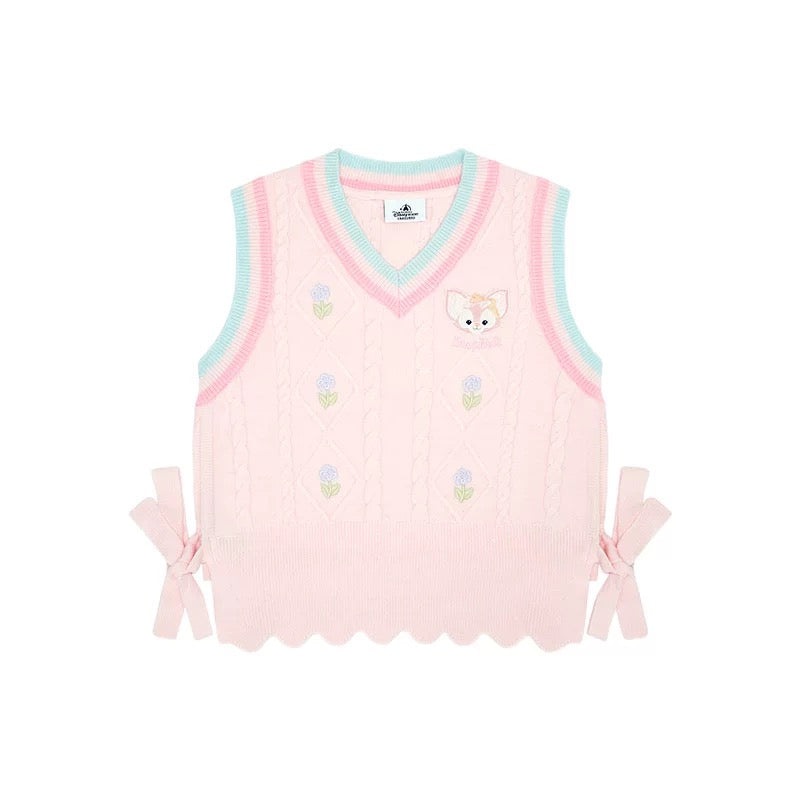 春日 ダッフィーフレンズ リーナベル ベスト クッキーアン オーバーオール Tシャツ❘上海ディズニー