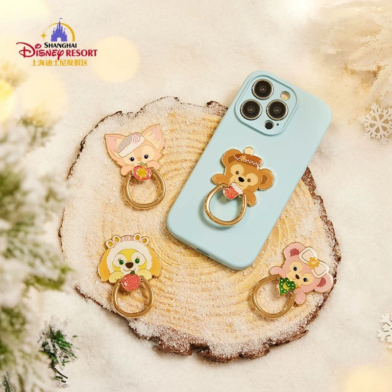 クリスマス ダッフィー&リーナベル スマホリング セット❘上海ディズニー