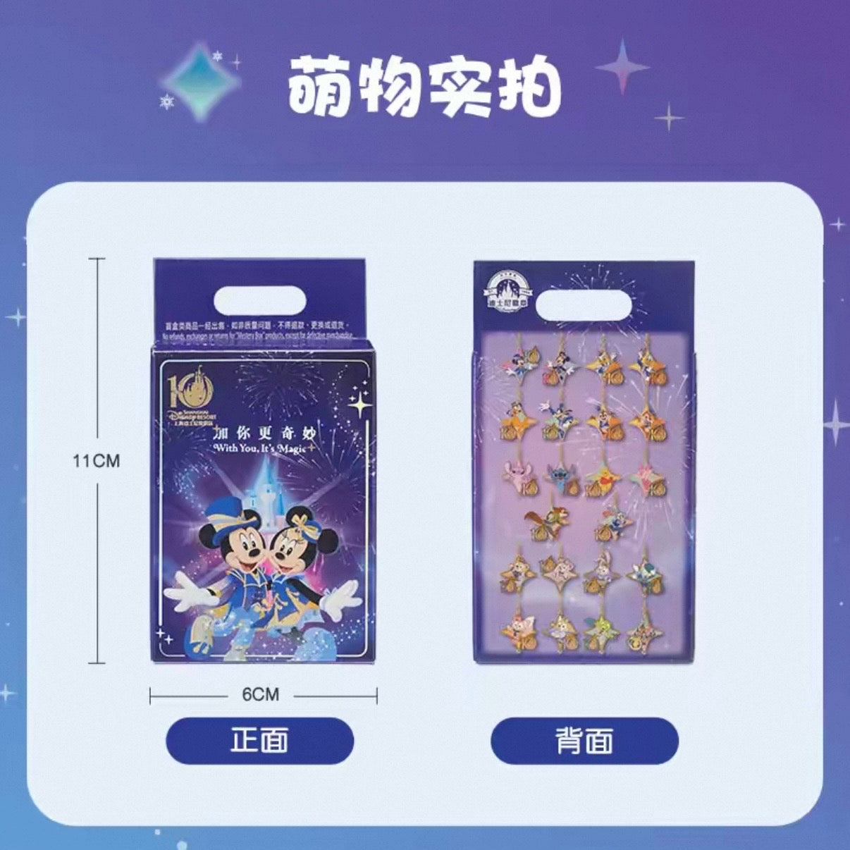 10周年 バッジ ブラインドボックス　1個❘上海ディズニー