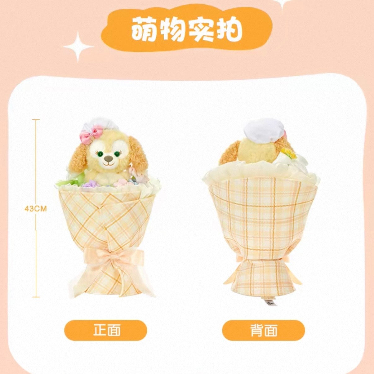 【新品未使用】上海ディズニー クッキーアン　ぬいぐるみ 花束 クッキーアン ぬいぐるみフラワーブーケ ❘上海ディズニー – リーナちゃん