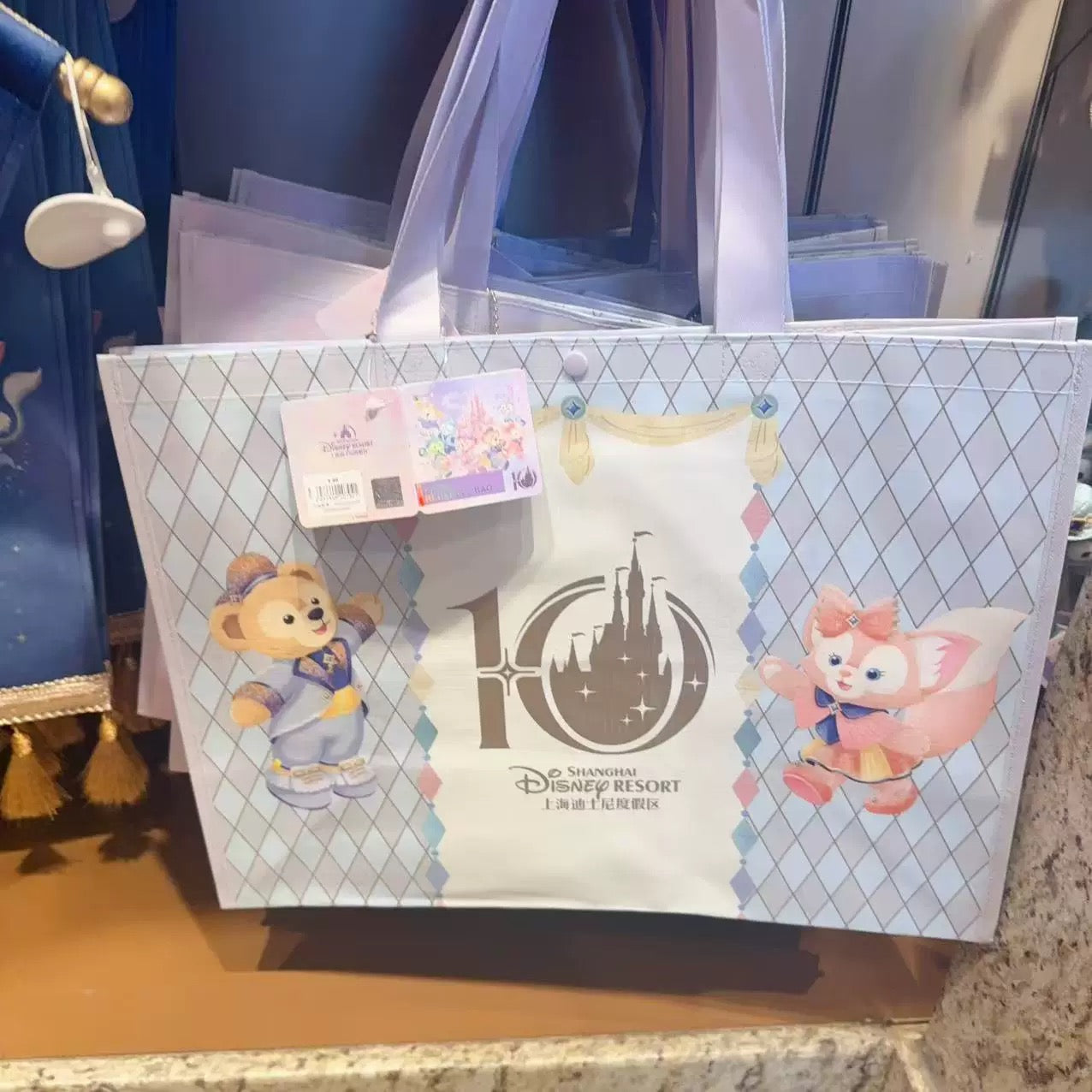 【即日発送】上海ディズニー 10周年 限定品 ショッピングバッグS リーナベル 10周年 ダッフィーフレンズ ショッピングバッグ ❘上海ディズニー