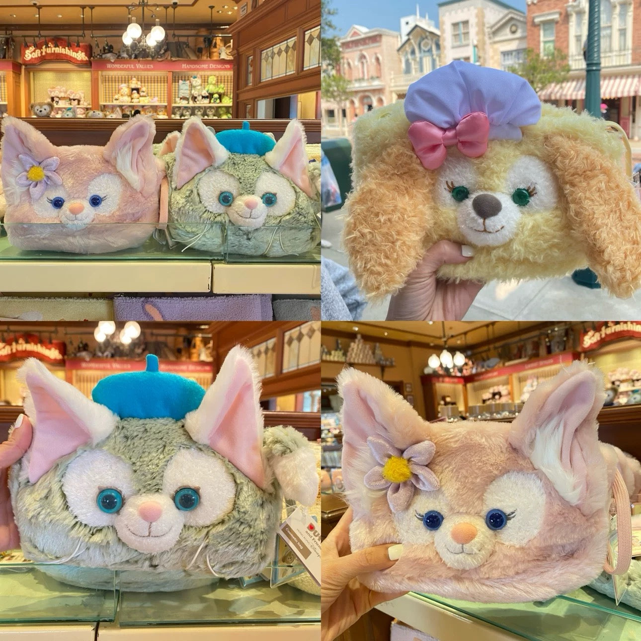セール❣️ 香港ディズニー リーナベル クッキーアン ジェラトーニ 化粧ポーチ 収納バッグ