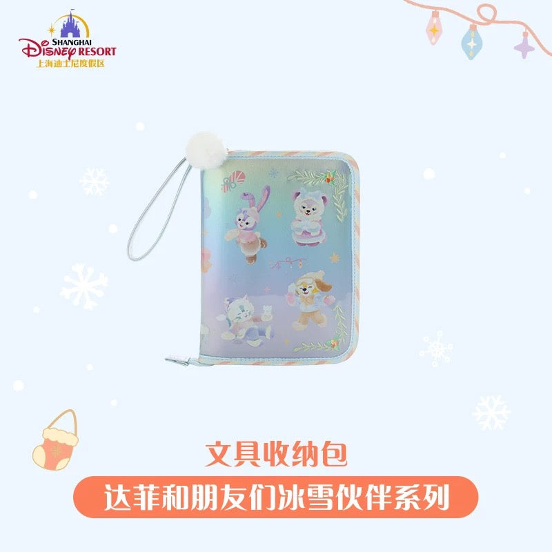 冬 ダッフィーフレンズ 文房具 収納ポーチ 持ち運び ❘上海ディズニー