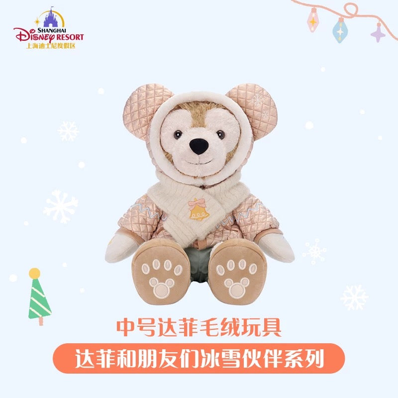 冬 ダッフィー ぬいぐるみMサイズ❘上海ディズニー