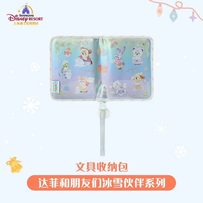 冬 ダッフィーフレンズ 文房具 収納ポーチ 持ち運び ❘上海ディズニー