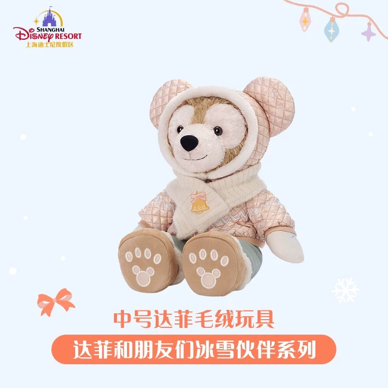 冬 ダッフィー ぬいぐるみMサイズ❘上海ディズニー