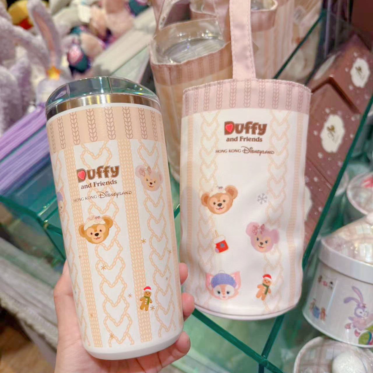クリスマス ダッフィーフレンズ タンブラー＆カバー セット｜香港
