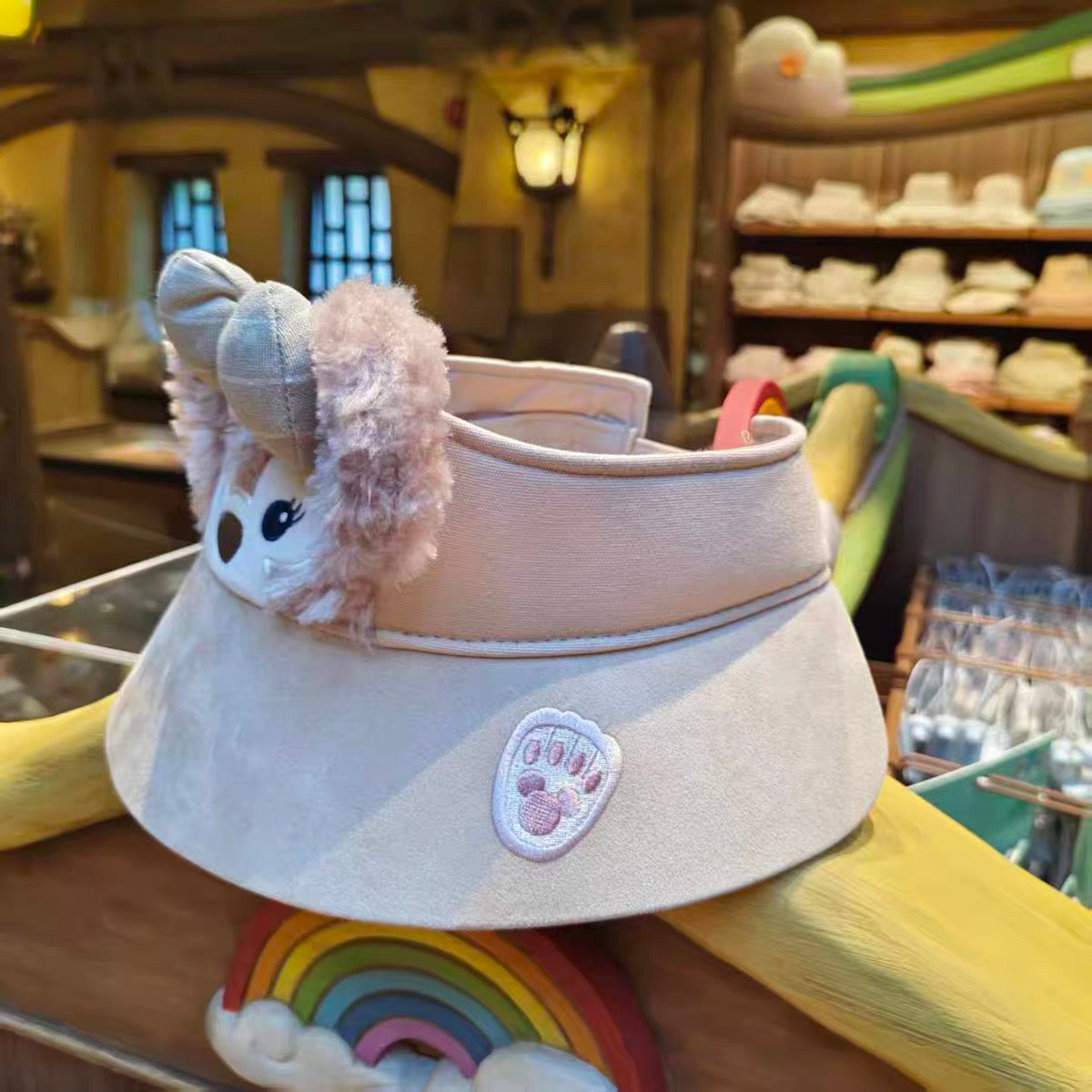 上海ディズニーランド ダッフィ シェリーメイ サンバイザー シェリーメイ ダッフィー クッキーアン サンバイザー 帽子❘上海