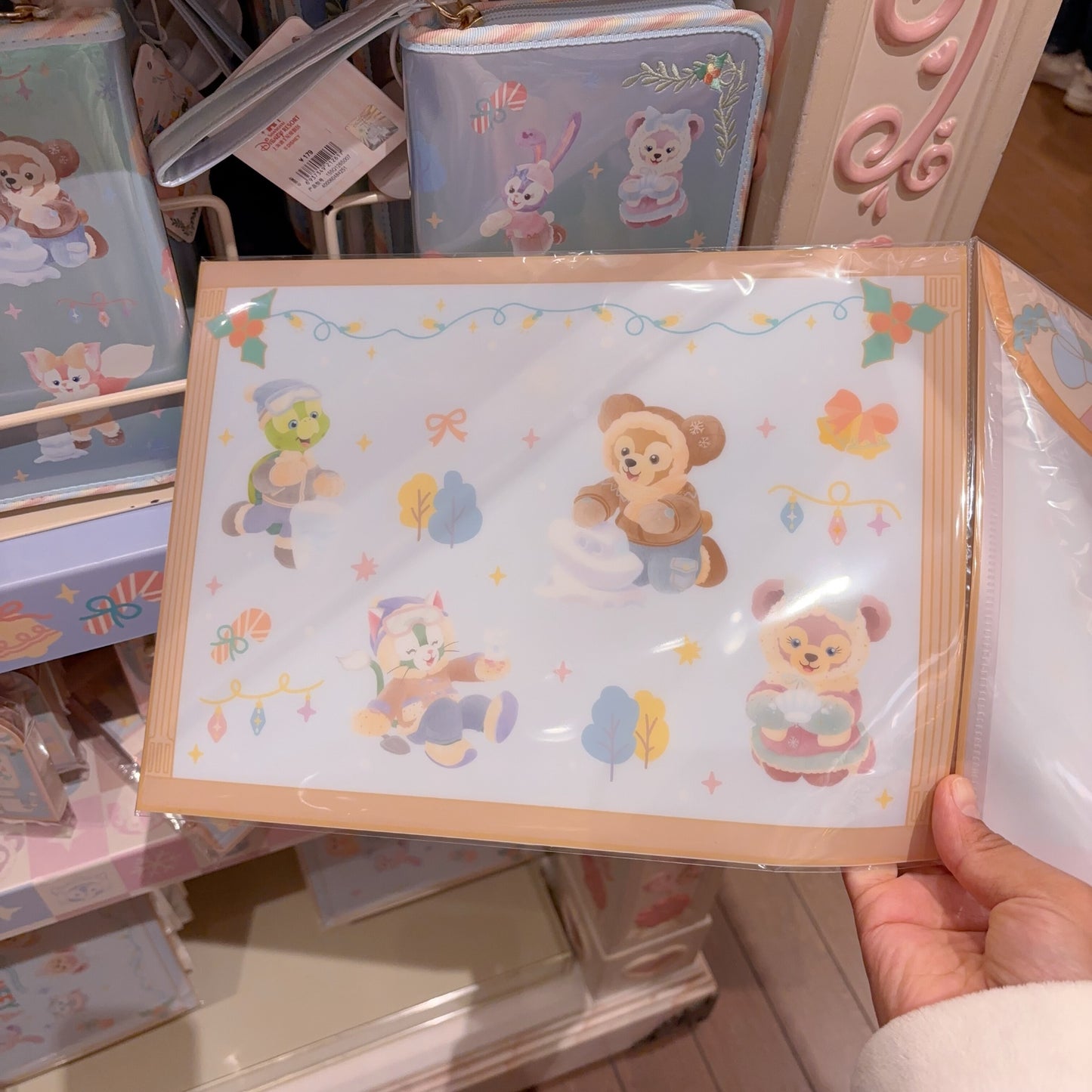 冬 ダッフィーフレンズ クリアファイル 3個セット❘上海ディズニー