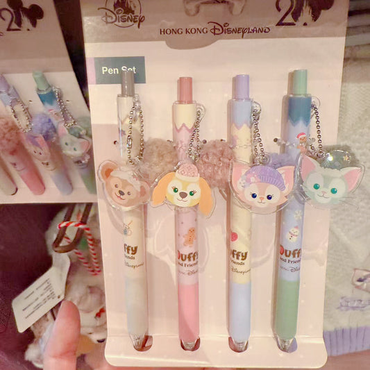 クリスマス ダッフィーフレンズ ペン4本セット｜香港ディズニー