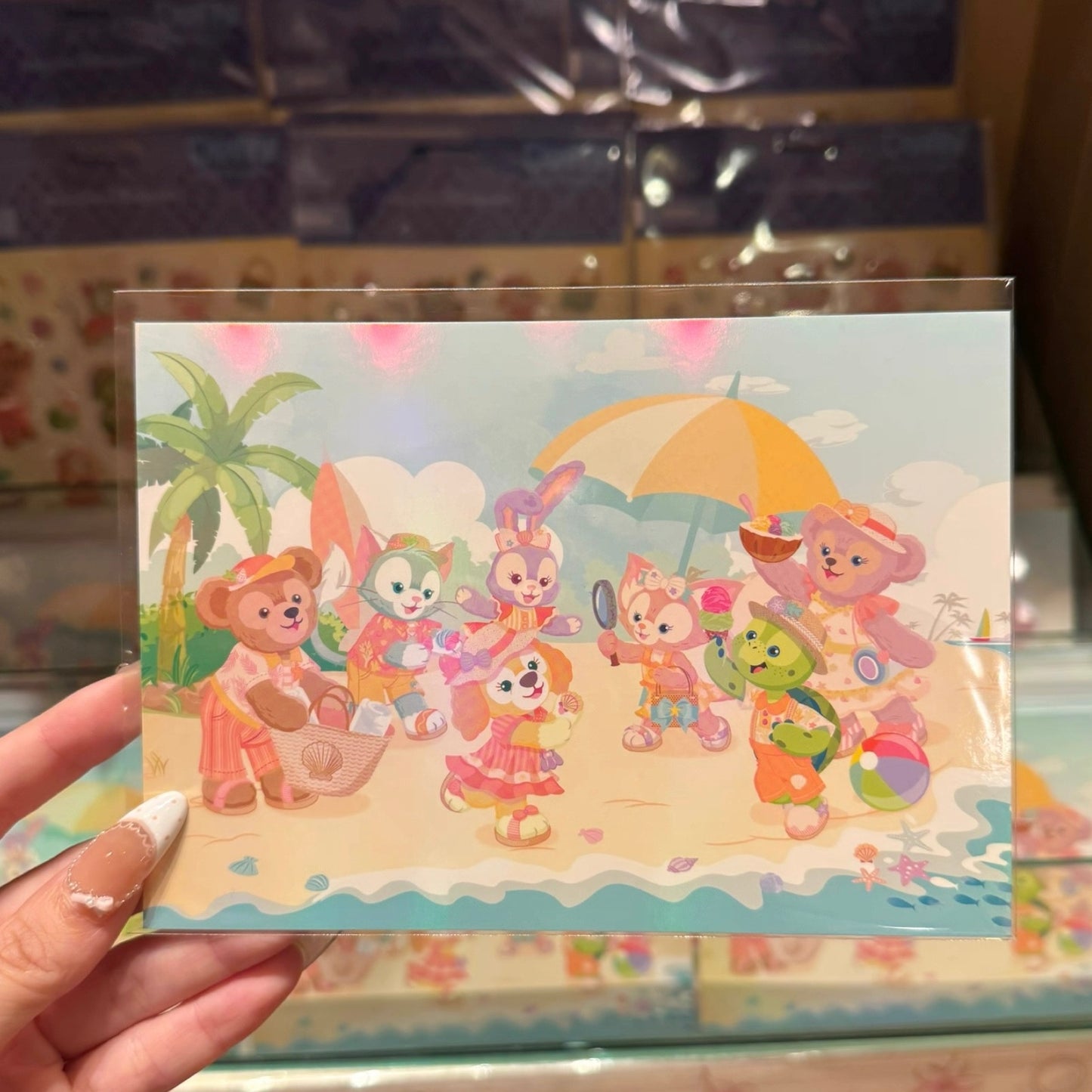 夏日 ダッフィーフレンズ ポストカード❘香港ディズニー
